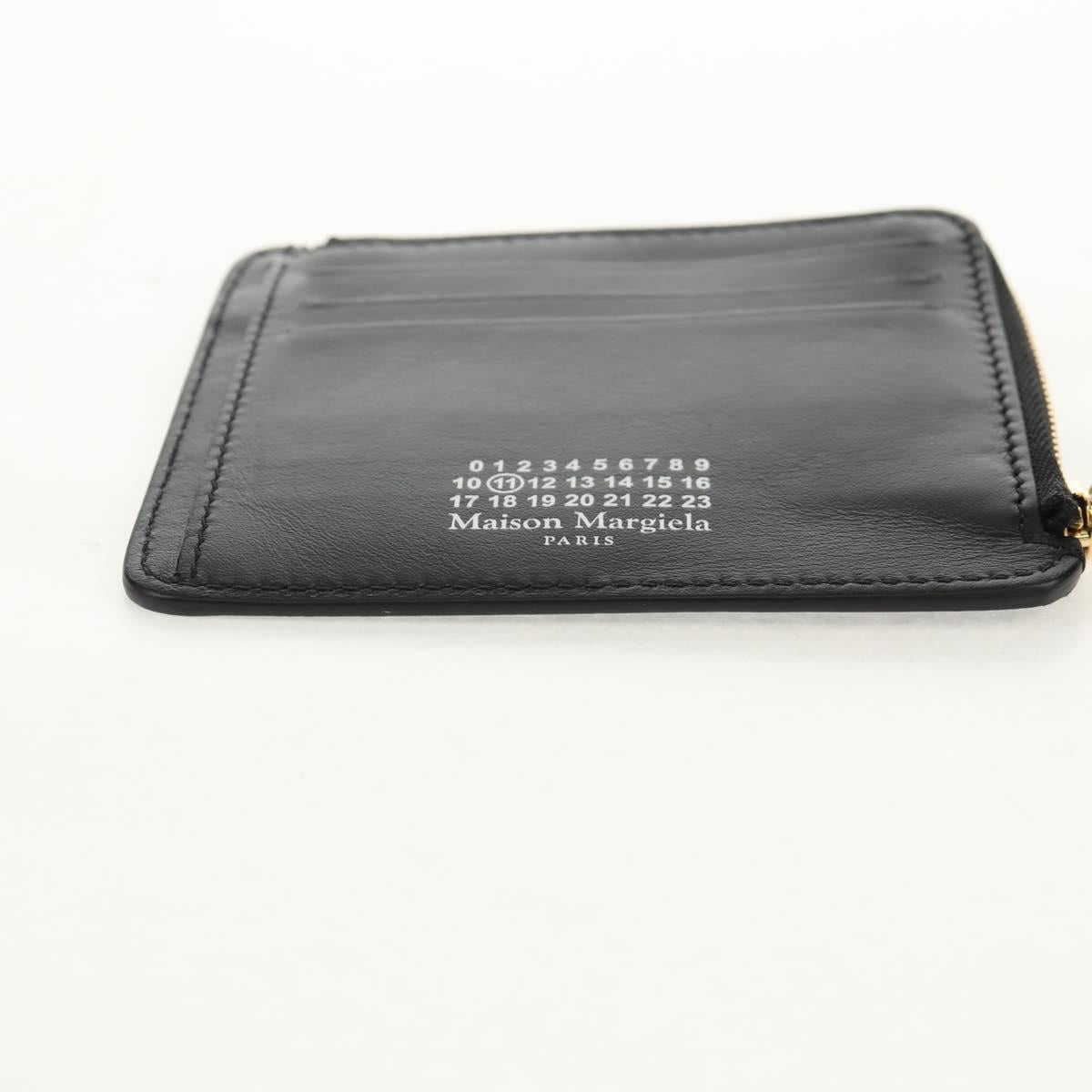 Maison Margiela 4 Stitch Fragment Case Compact Wallet Leather Black Auth 154938M
