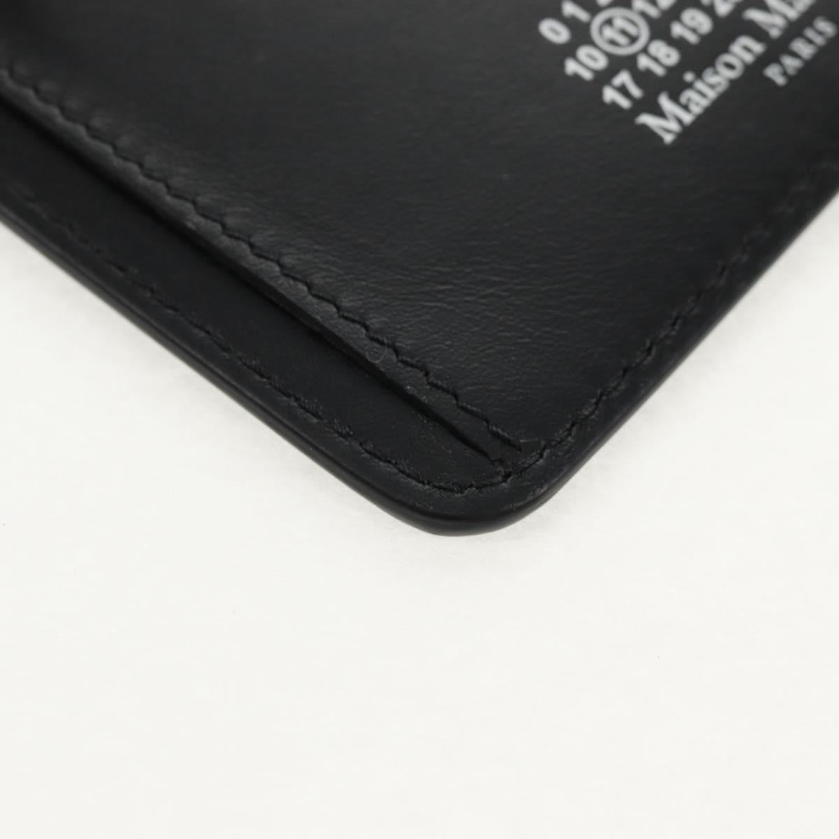 Maison Margiela 4 Stitch Fragment Case Compact Wallet Leather Black Auth 154938M