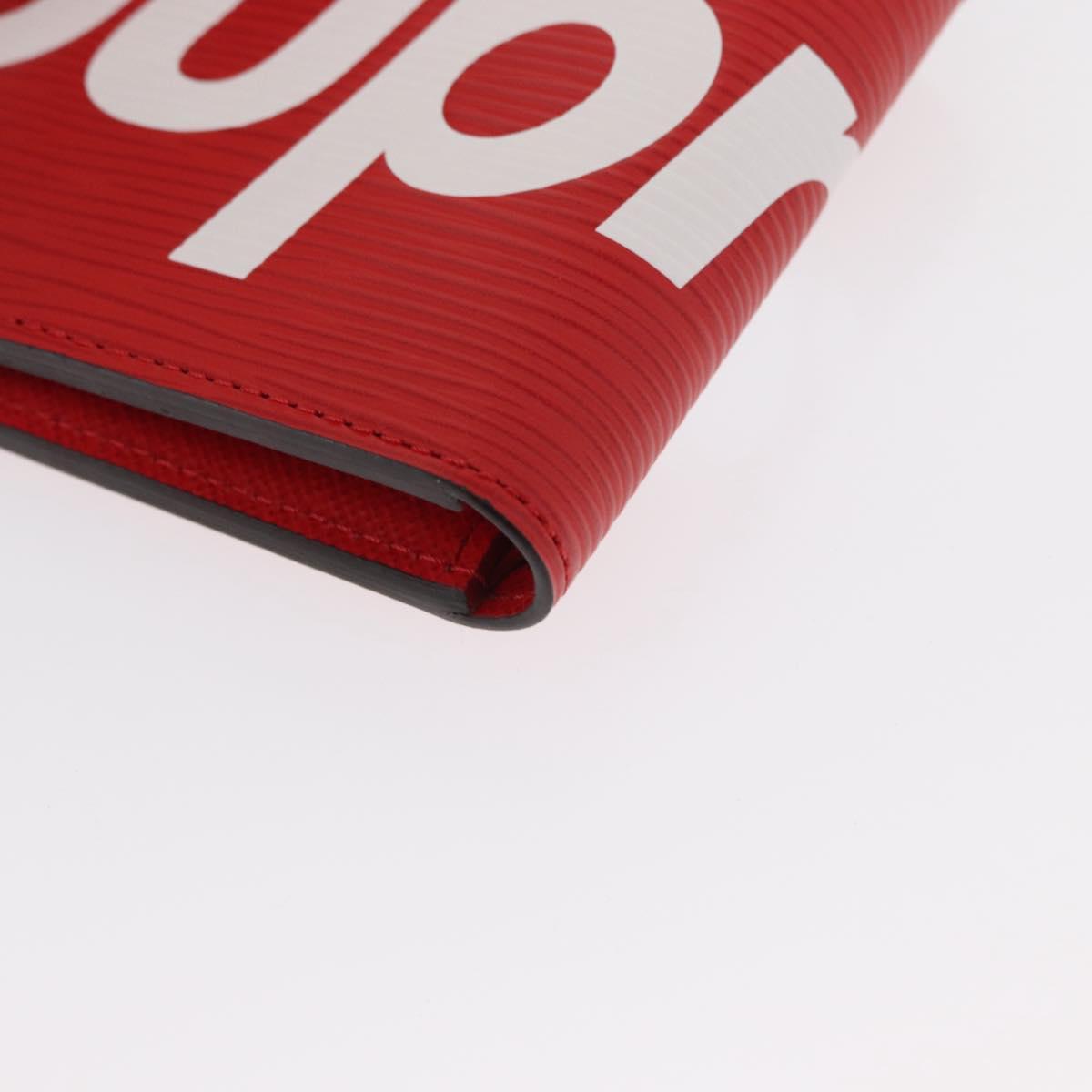 LOUIS VUITTON Epi Supreme Portefeuille Slender Wallet Red M67717 Auth 154943SM