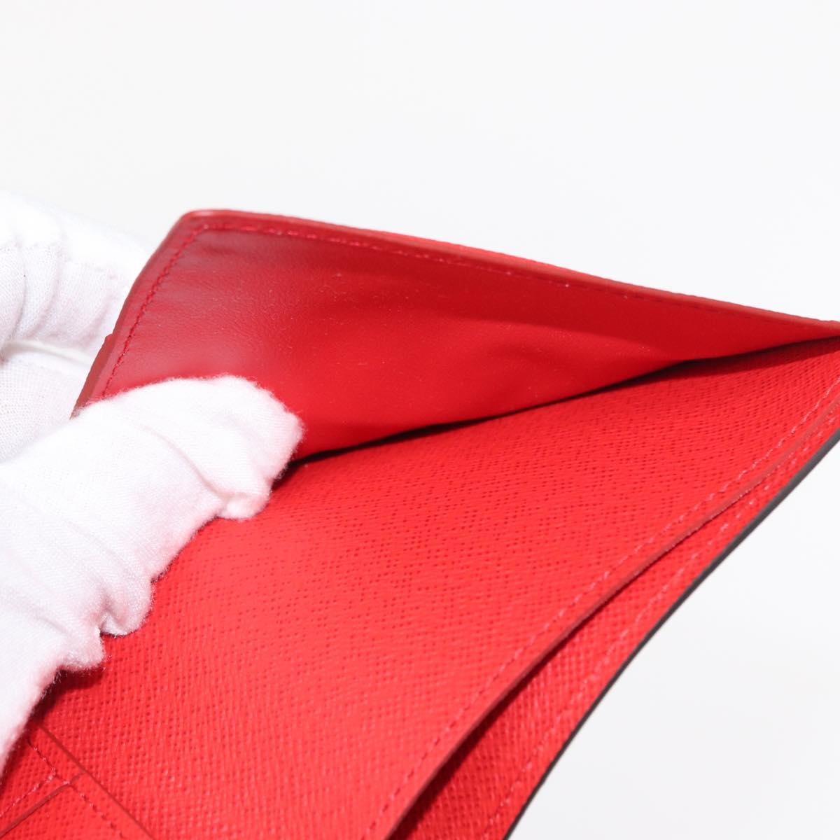 LOUIS VUITTON Epi Supreme Portefeuille Slender Wallet Red M67717 Auth 154943SM