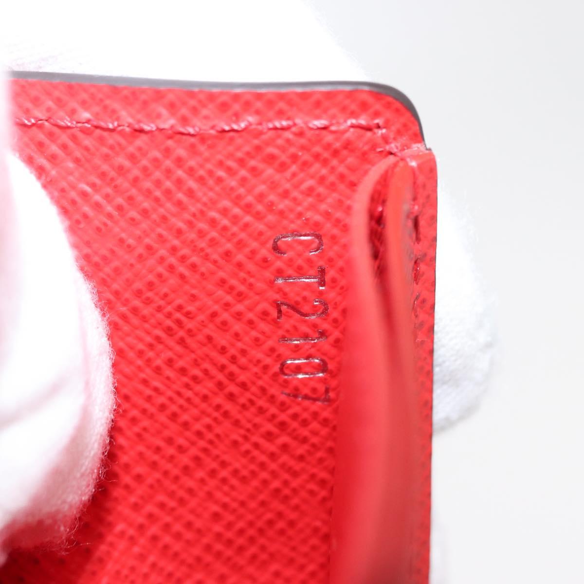 LOUIS VUITTON Epi Supreme Portefeuille Slender Wallet Red M67717 Auth 154943SM