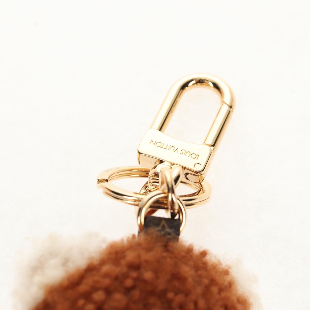 LOUIS VUITTON Porte Cles LV Teddy Bear Key Holder Mohair M69854 Auth 154944SAM