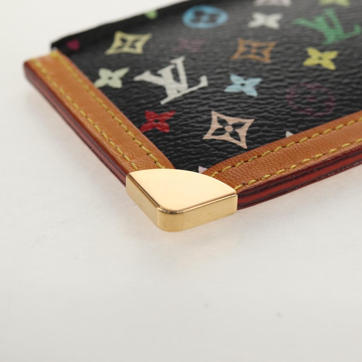 LOUIS VUITTON Multicolor Pochette Cles Coin Purse Black M13664 LV Auth 154947V