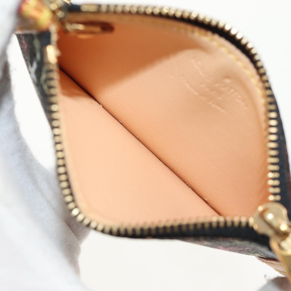 LOUIS VUITTON Multicolor Pochette Cles Coin Purse Black M13664 LV Auth 154947V