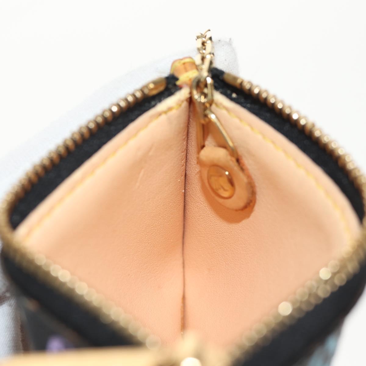 LOUIS VUITTON Multicolor Pochette Cles Coin Purse Black M13664 LV Auth 154947V