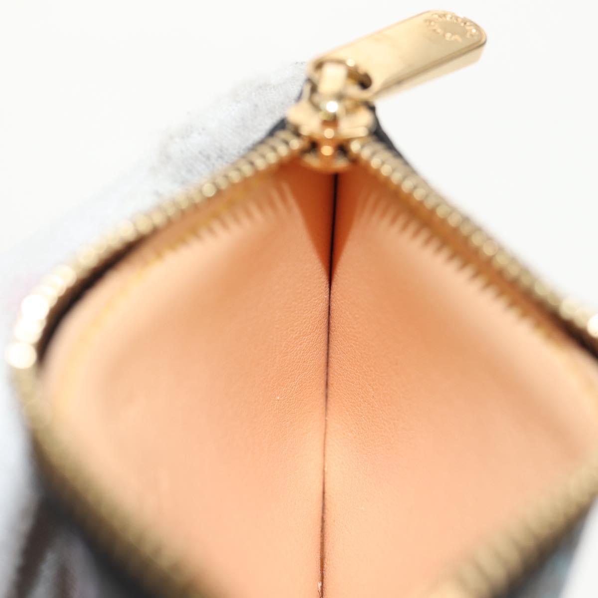 LOUIS VUITTON Multicolor Pochette Cles Coin Purse Black M13664 LV Auth 154947V