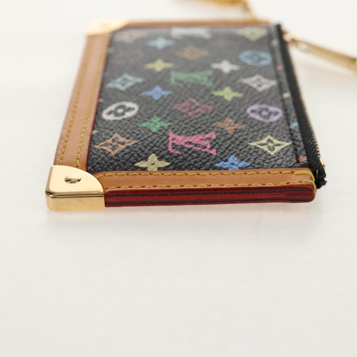 LOUIS VUITTON Multicolor Pochette Cles Coin Purse Black M13664 LV Auth 154947V