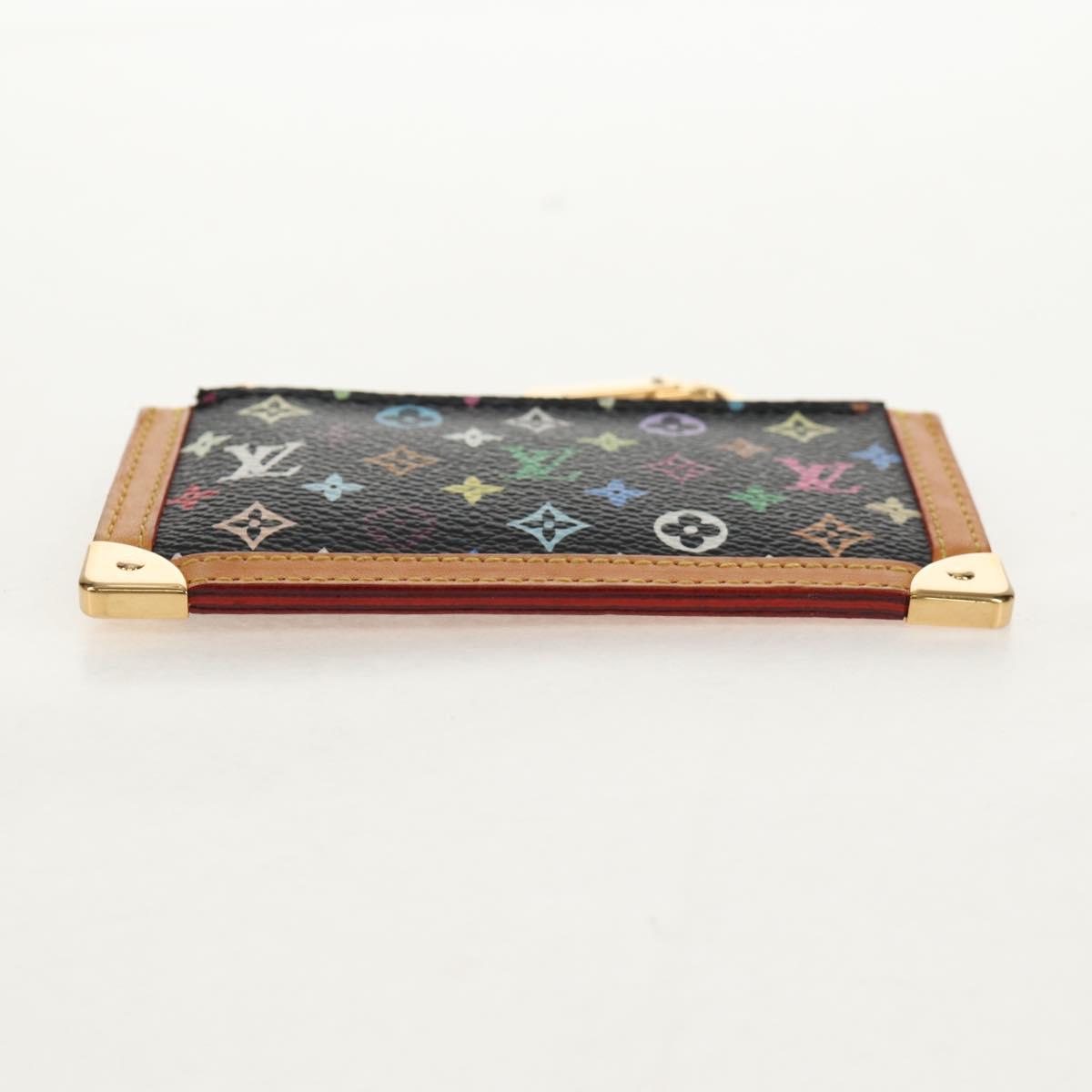 LOUIS VUITTON Multicolor Pochette Cles Coin Purse Black M13664 LV Auth 154947V