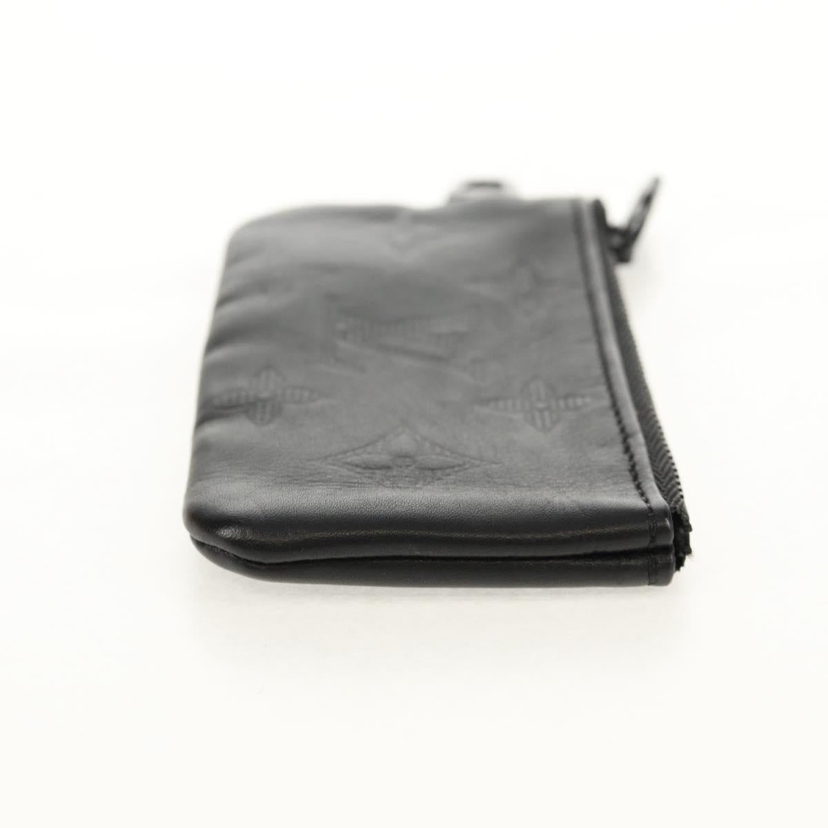 LOUIS VUITTON Monogram Shadow Duo Messenger Pouch Black LV Auth 154952V