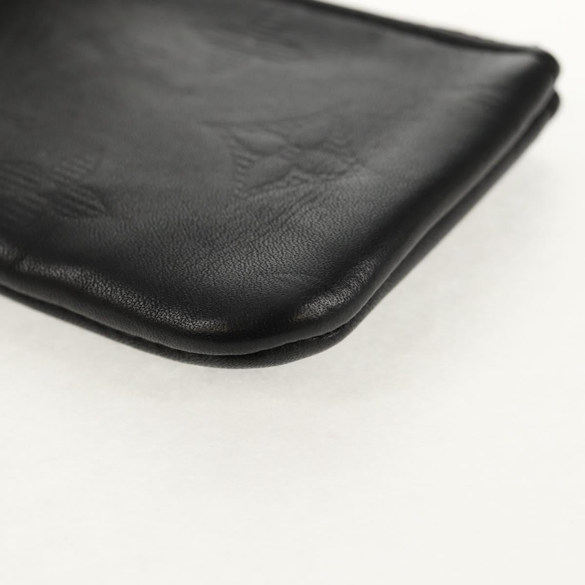 LOUIS VUITTON Monogram Shadow Duo Messenger Pouch Black LV Auth 154952V