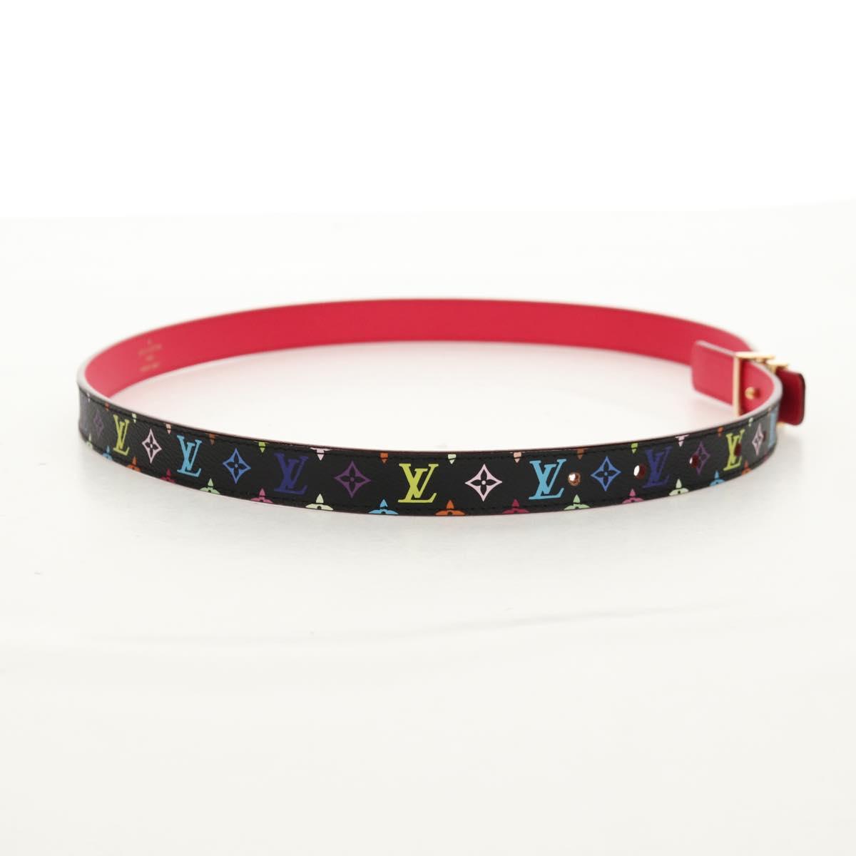 LOUIS VUITTON Multicolor Ceinture LV Printed Initials Belt M9631 LV Auth 154955V