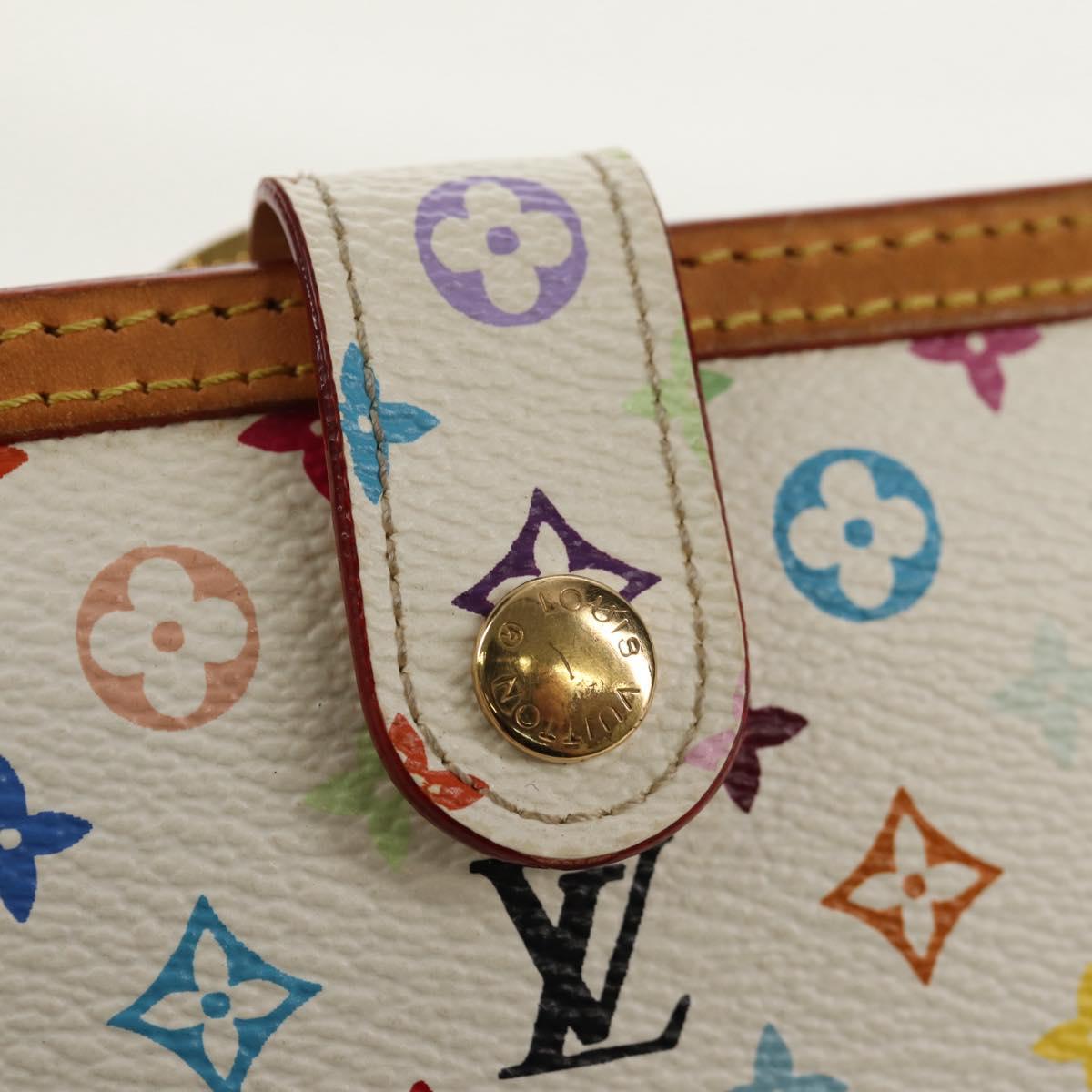 LOUIS VUITTON Multicolor Porte Monnaie Viennois Wallet White M92987 Auth 154956V