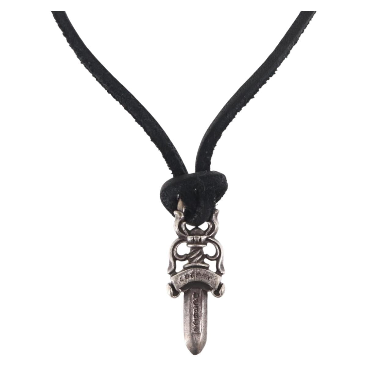 Chrome Hearts Dagger Pendant Necklace Ag925 Silver Auth 154958M