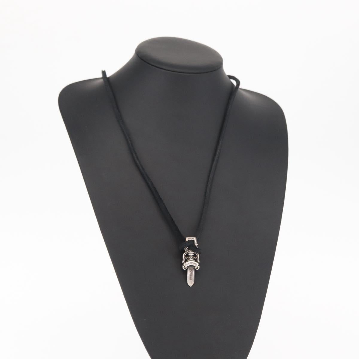 Chrome Hearts Dagger Pendant Necklace Ag925 Silver Auth 154958M