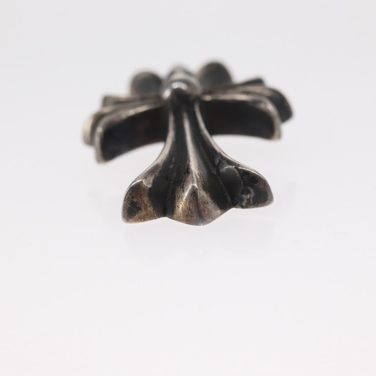 Chrome Hearts Small CH Cross Pendant top Ag925 Silver Auth 154959M