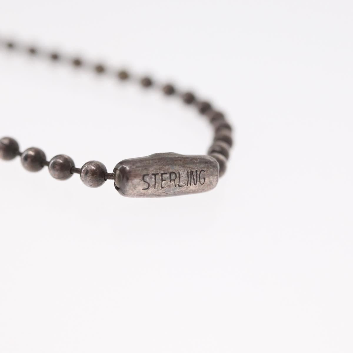 Chrome Hearts 1 Ball BS Flare Charm Necklace Ag925 Silver Auth 154960M