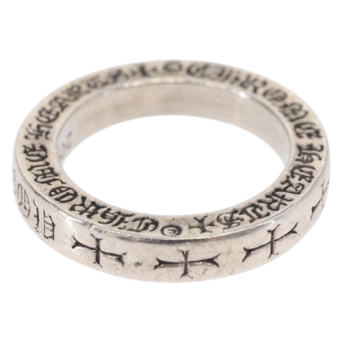 Chrome Hearts 0.1"" Spacer Ring NYC FUCK YOU Ring Ag925 Silver Auth 154962M