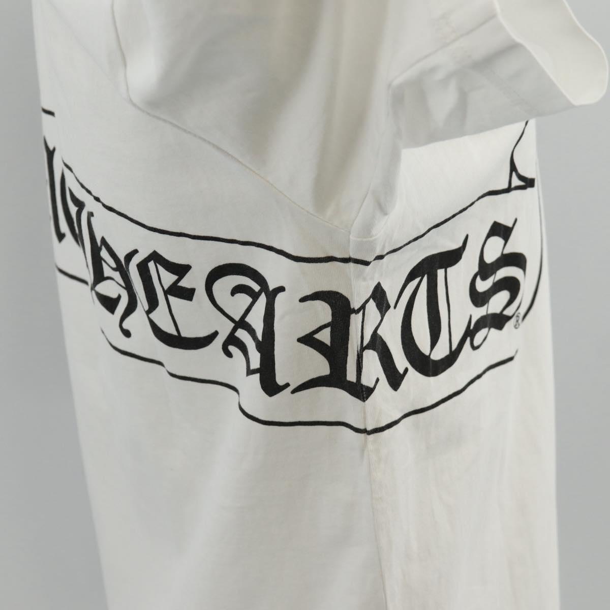 Chrome Hearts Label logo T Shirt Cotton White Auth 154965M
