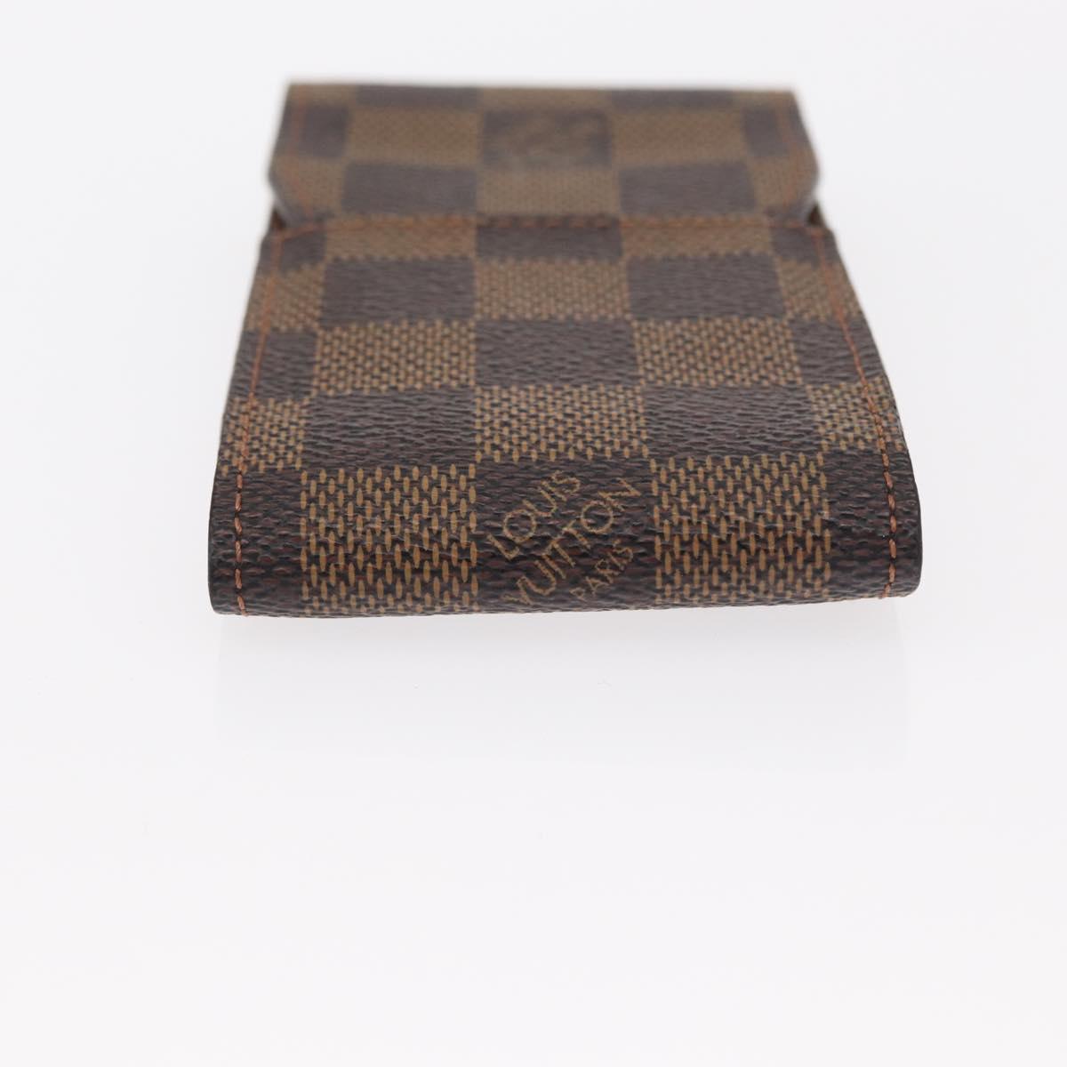 LOUIS VUITTON Damier Ebene Etui Cigarette Case 2 Set N63024 LV Auth 154974