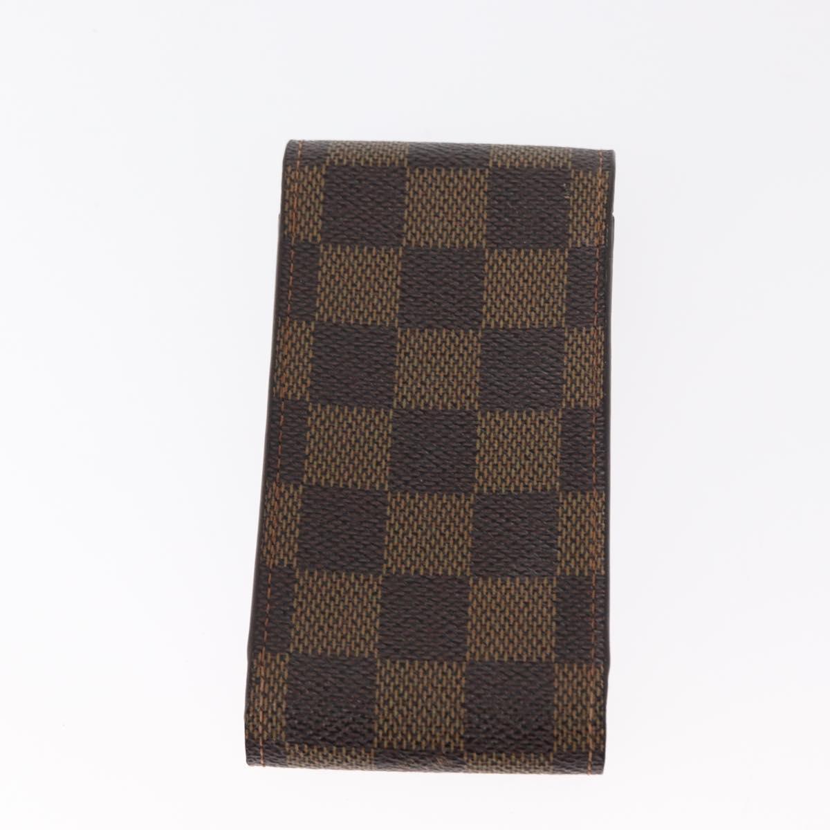 LOUIS VUITTON Damier Ebene Etui Cigarette Case 2 Set N63024 LV Auth 154974