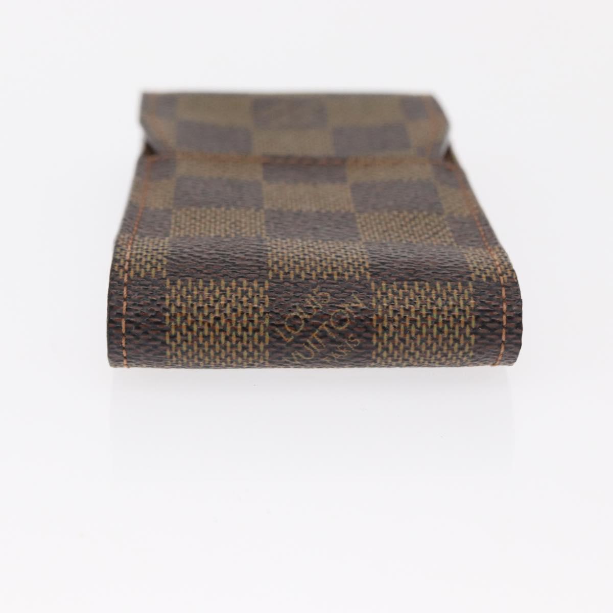LOUIS VUITTON Damier Ebene Etui Cigarette Case 2 Set N63024 LV Auth 154974