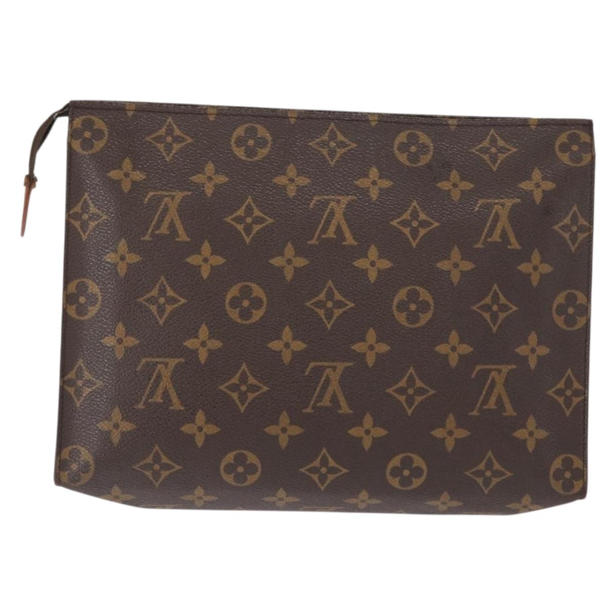 LOUIS VUITTON Monogram Poche Toilette 26 Pouch M47542 LV Auth 155004