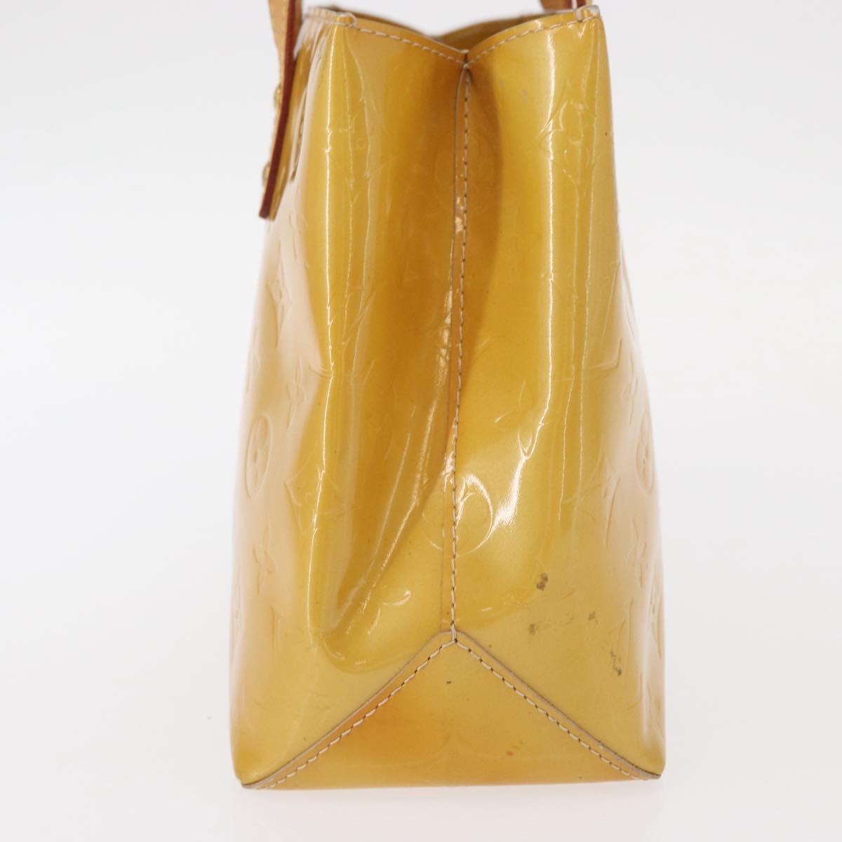 LOUIS VUITTON Monogram Vernis Reade PM Hand Bag Beige M91334 LV Auth 155005