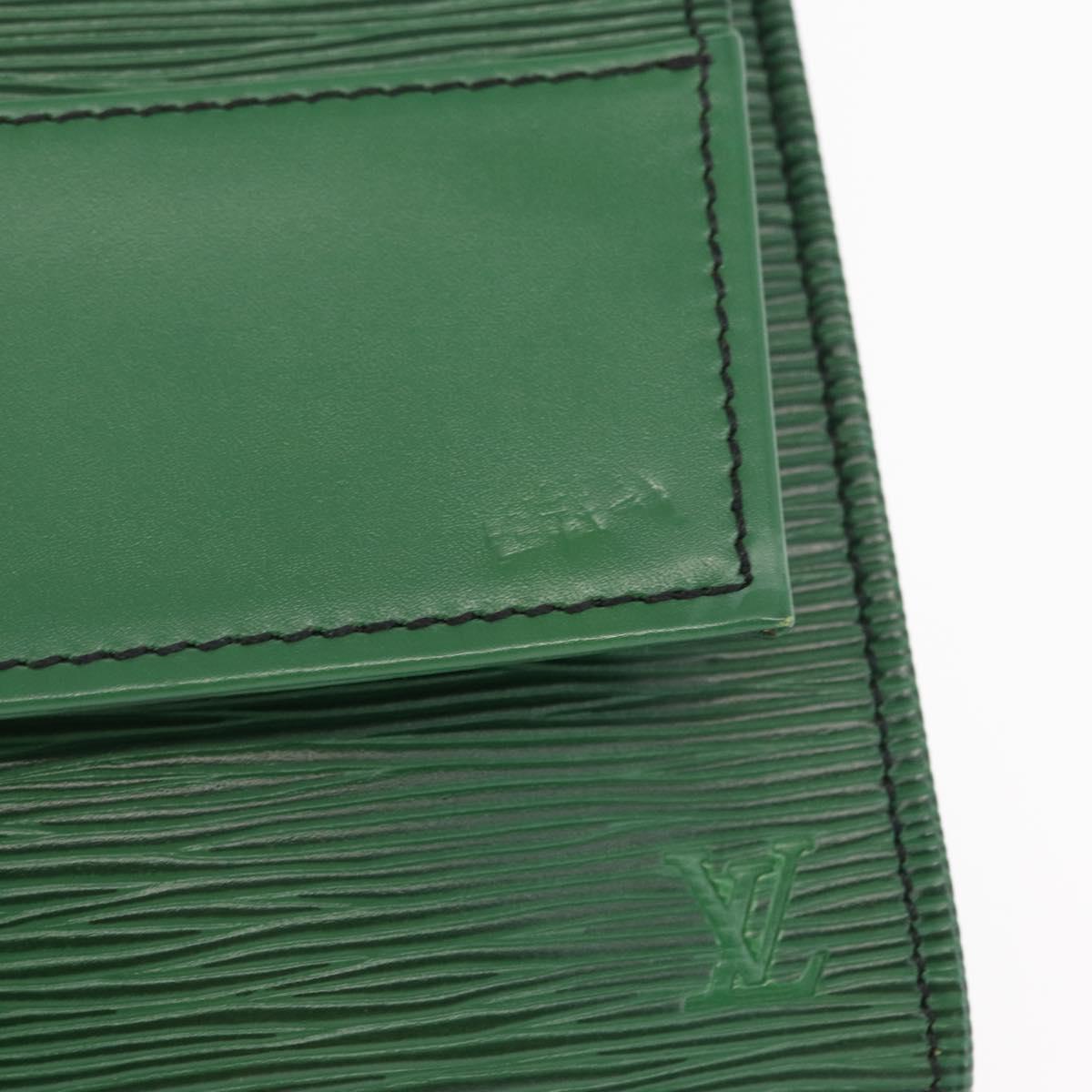LOUIS VUITTON Epi Jena Clutch Bag Green M52724 LV Auth 155008