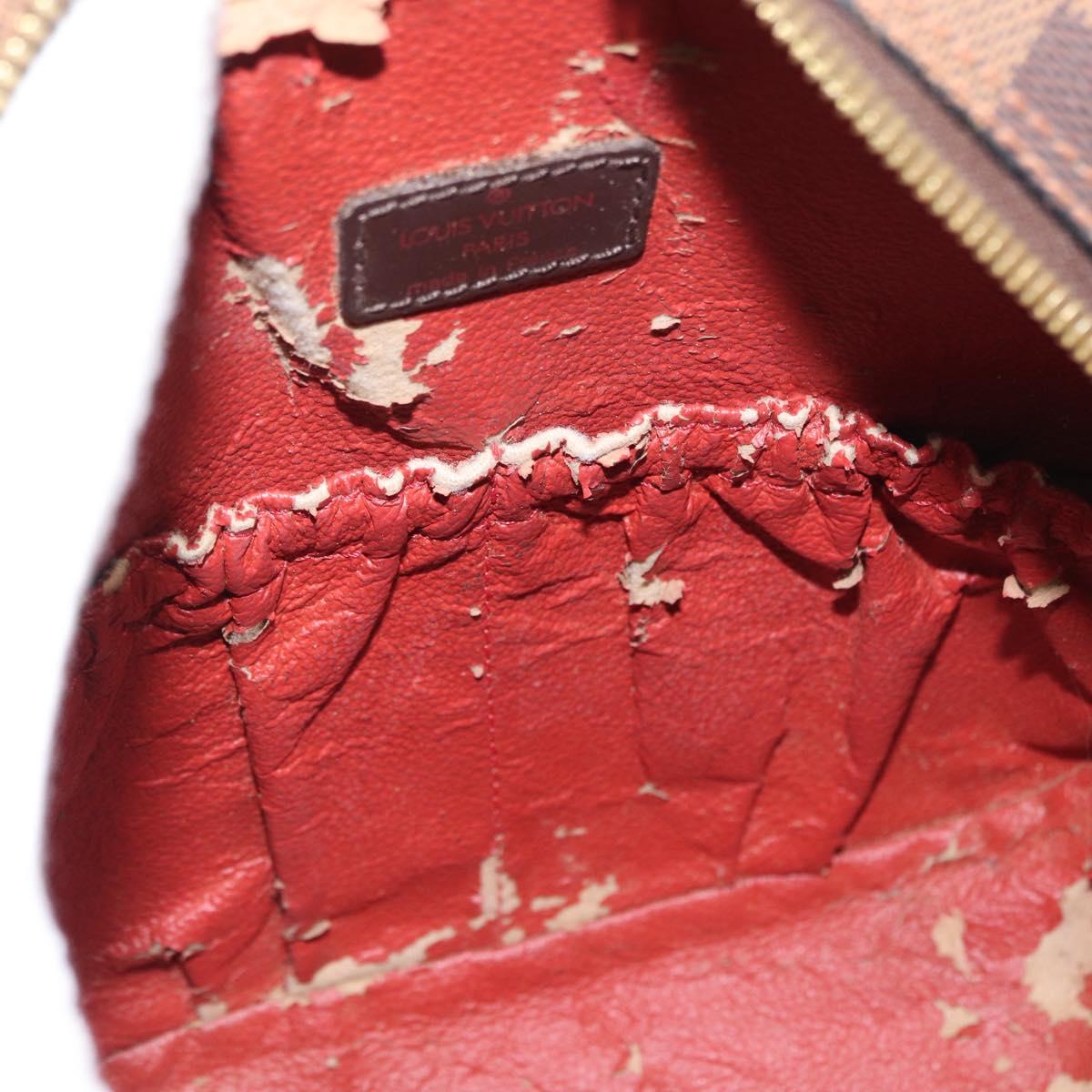 LOUIS VUITTON Damier Ebene Spontini Hand Bag SPO 2way M47500 LV Auth 155011