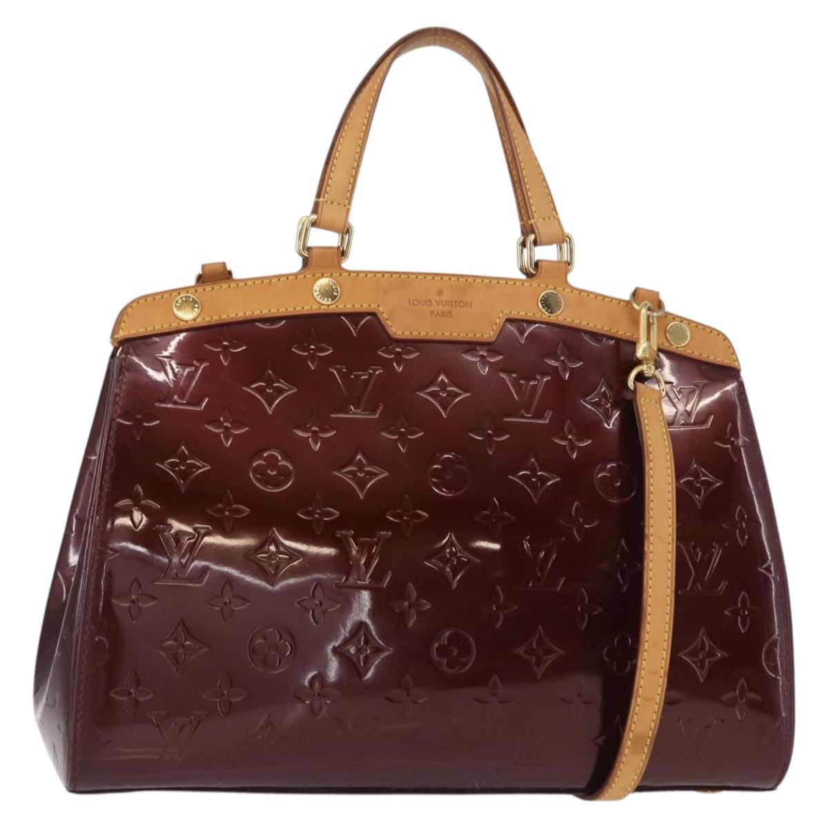 LOUIS VUITTON Monogram Vernis Blair MM Hand Bag 2way Amarante M91619 Auth 155013