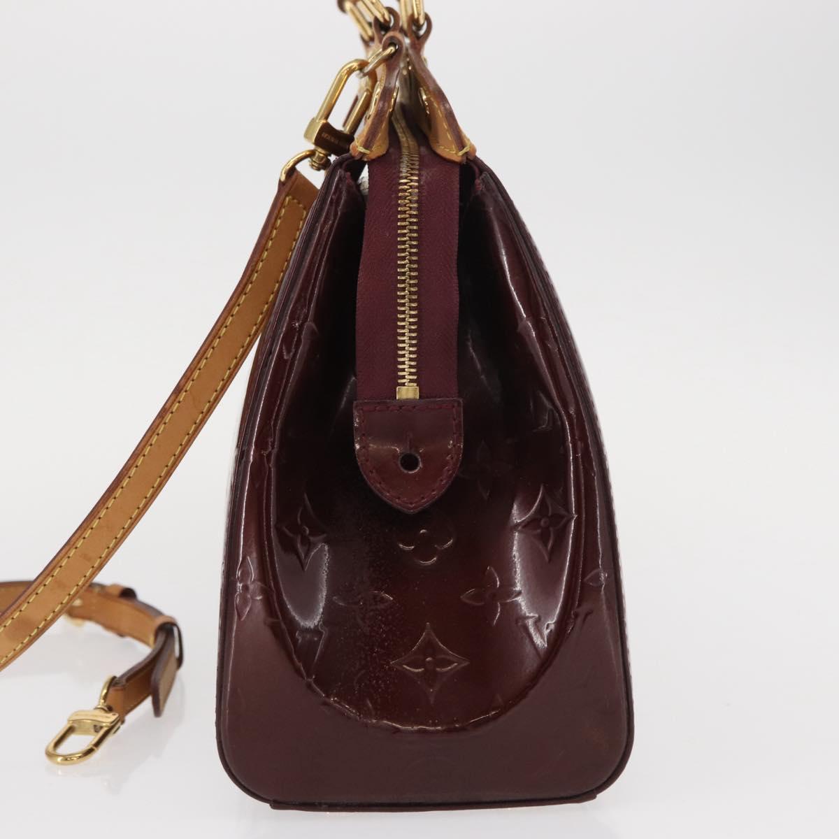 LOUIS VUITTON Monogram Vernis Blair MM Hand Bag 2way Amarante M91619 Auth 155013