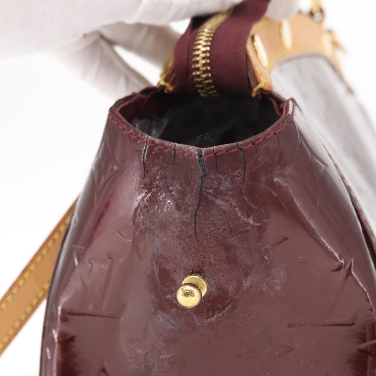 LOUIS VUITTON Monogram Vernis Blair MM Hand Bag 2way Amarante M91619 Auth 155013