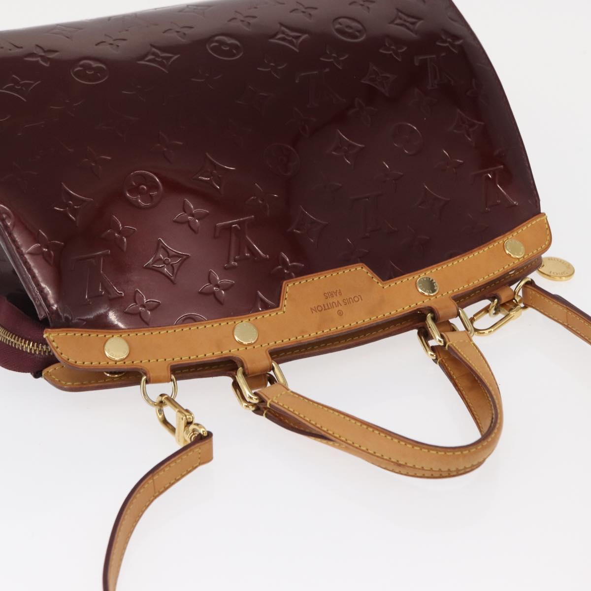 LOUIS VUITTON Monogram Vernis Blair MM Hand Bag 2way Amarante M91619 Auth 155013