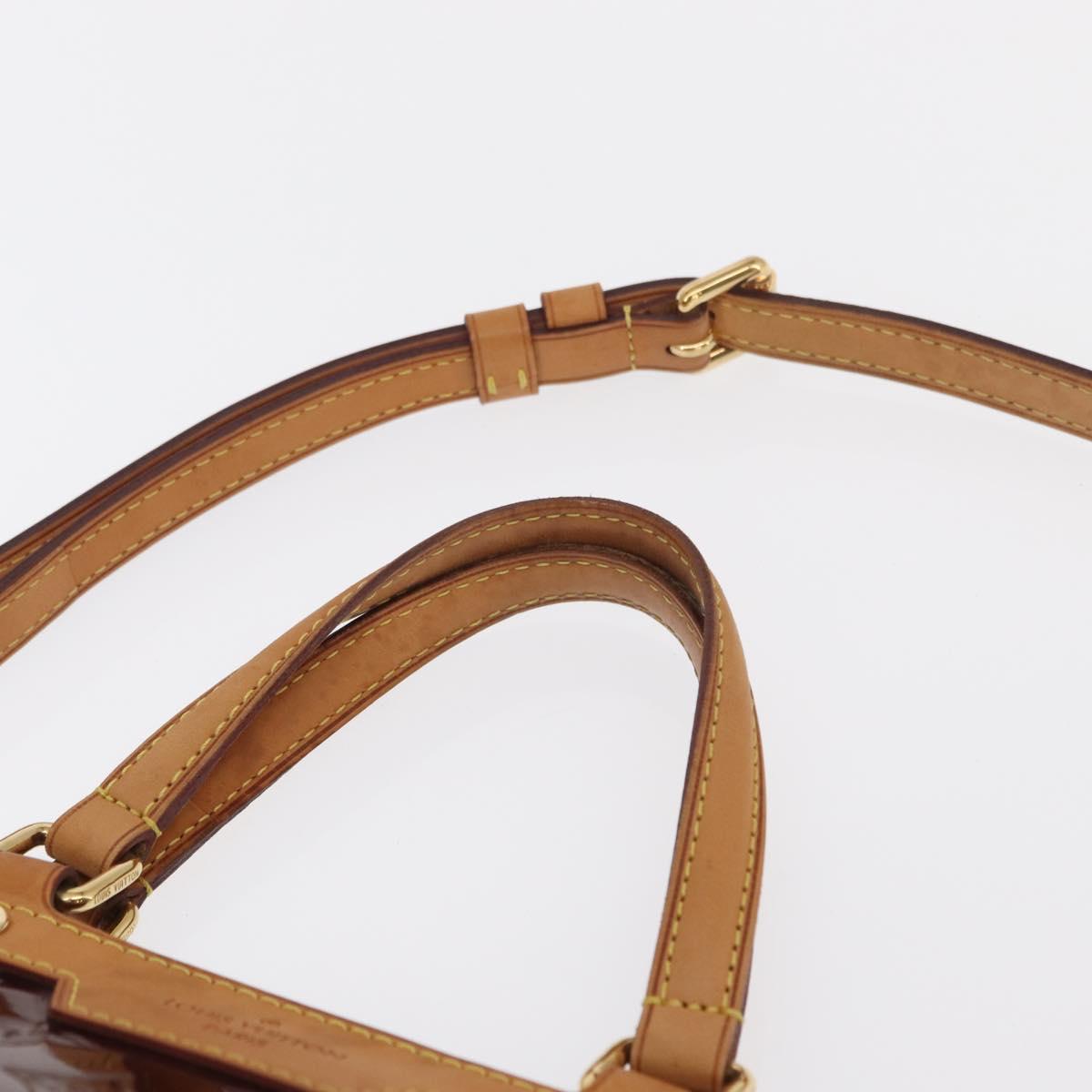 LOUIS VUITTON Monogram Vernis Blair MM Hand Bag 2way Amarante M91619 Auth 155013