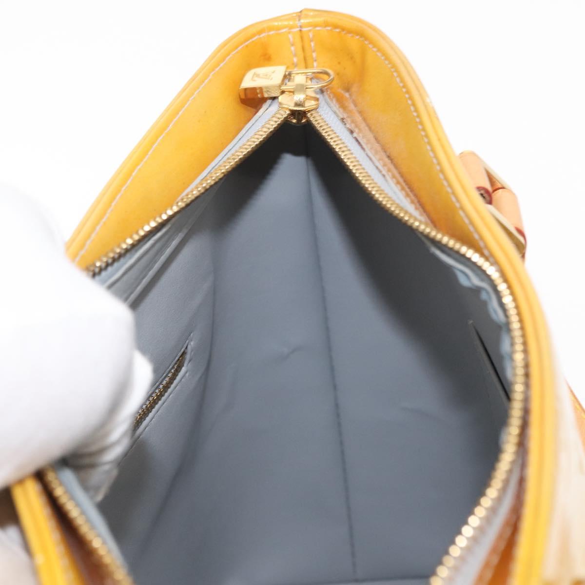 LOUIS VUITTON Monogram Vernis Houston Hand Bag Gris M91053 LV Auth 155015