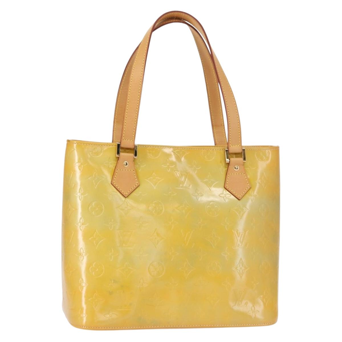 LOUIS VUITTON Monogram Vernis Houston Hand Bag Gris M91053 LV Auth 155015