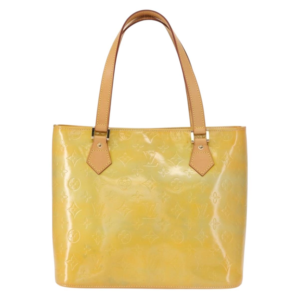 LOUIS VUITTON Monogram Vernis Houston Hand Bag Gris M91053 LV Auth 155015