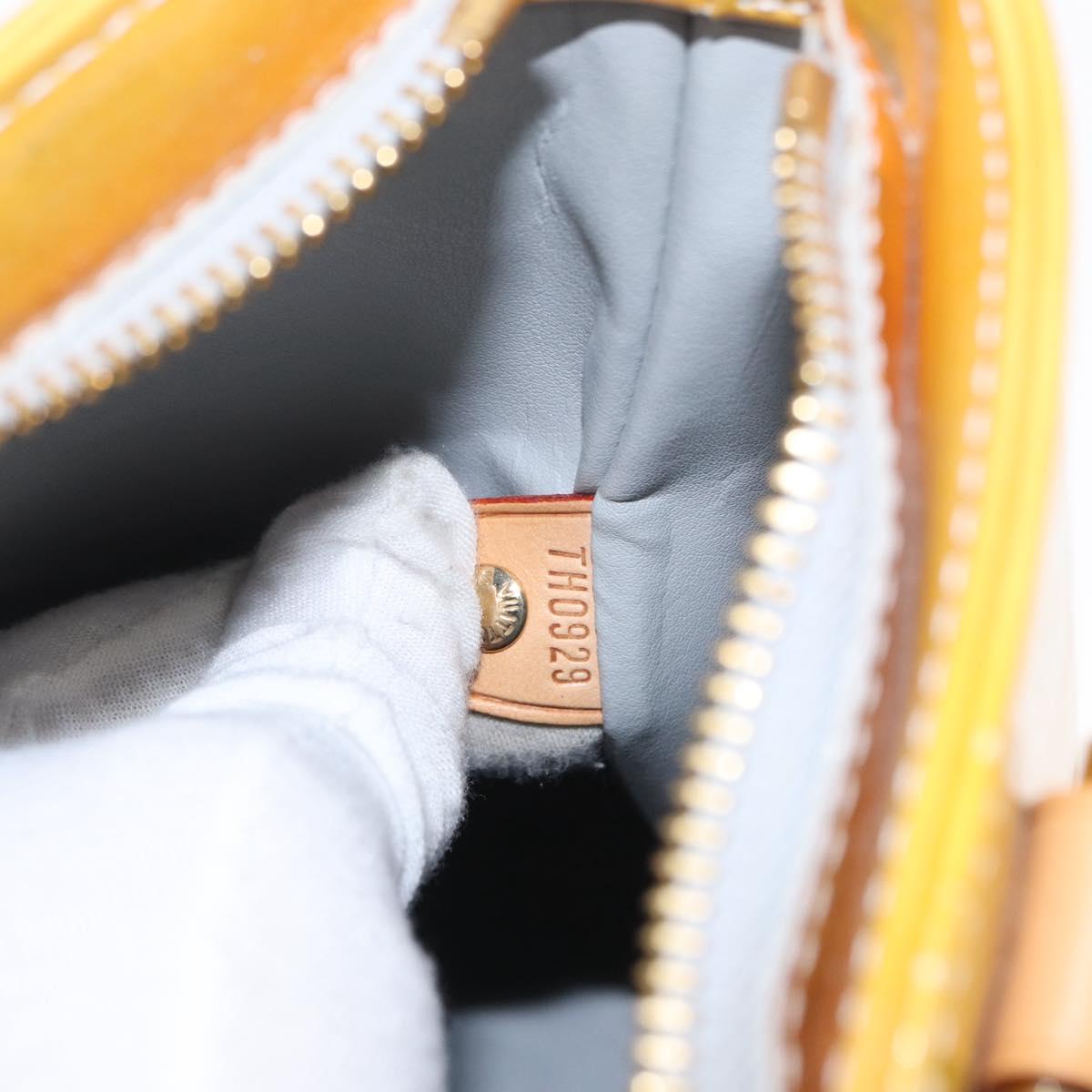 LOUIS VUITTON Monogram Vernis Houston Hand Bag Gris M91053 LV Auth 155015