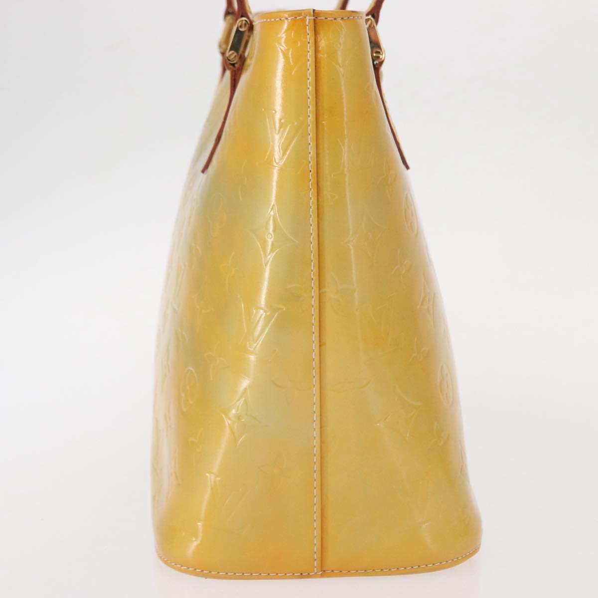 LOUIS VUITTON Monogram Vernis Houston Hand Bag Gris M91053 LV Auth 155015