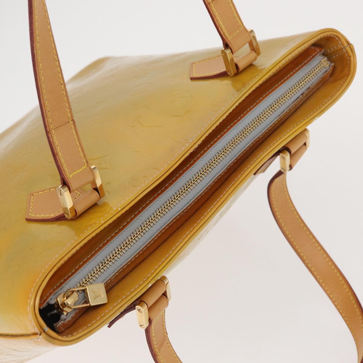 LOUIS VUITTON Monogram Vernis Houston Hand Bag Gris M91053 LV Auth 155015