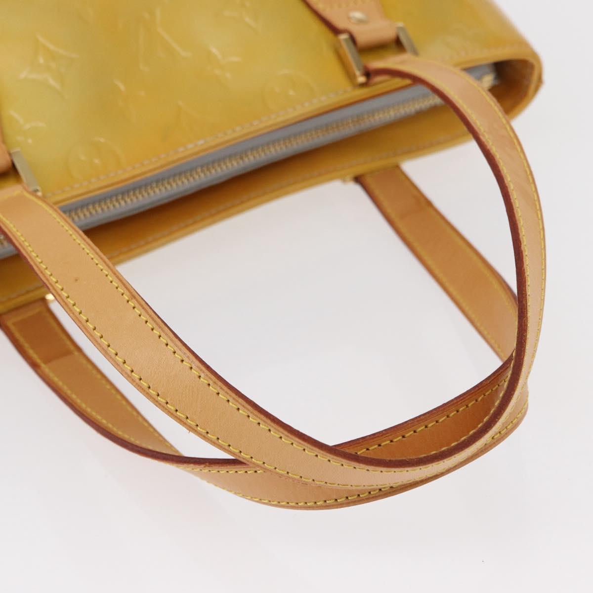 LOUIS VUITTON Monogram Vernis Houston Hand Bag Gris M91053 LV Auth 155015