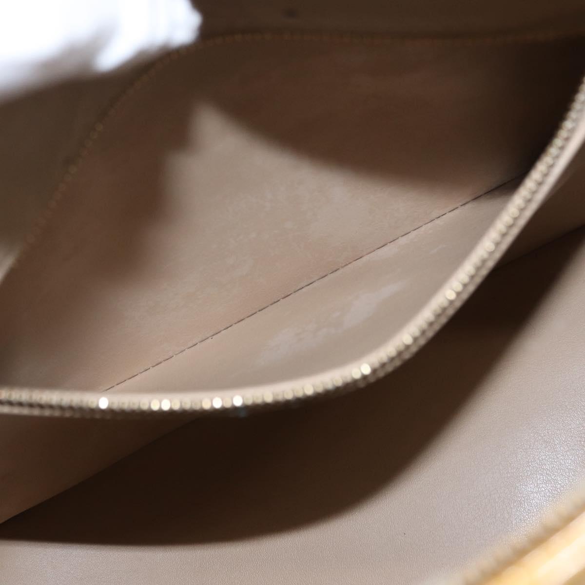 LOUIS VUITTON Monogram Vernis Houston Hand Bag Beige M91004 LV Auth 155016