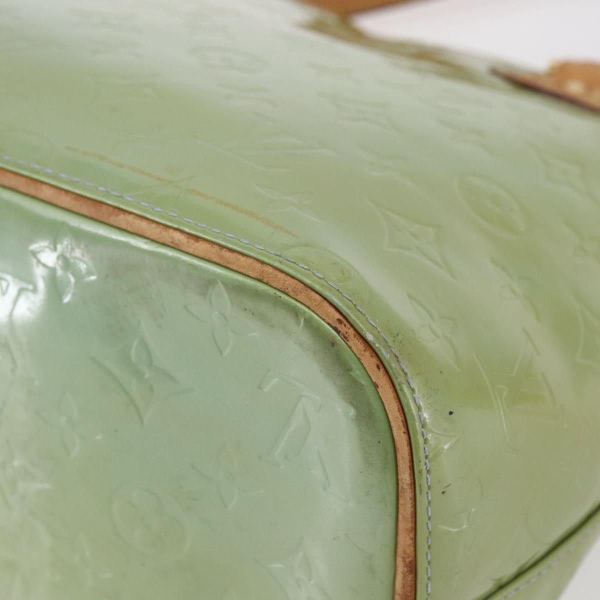 LOUIS VUITTON Monogram Vernis Houston Hand Bag Baby Blue M91005 LV Auth 155017