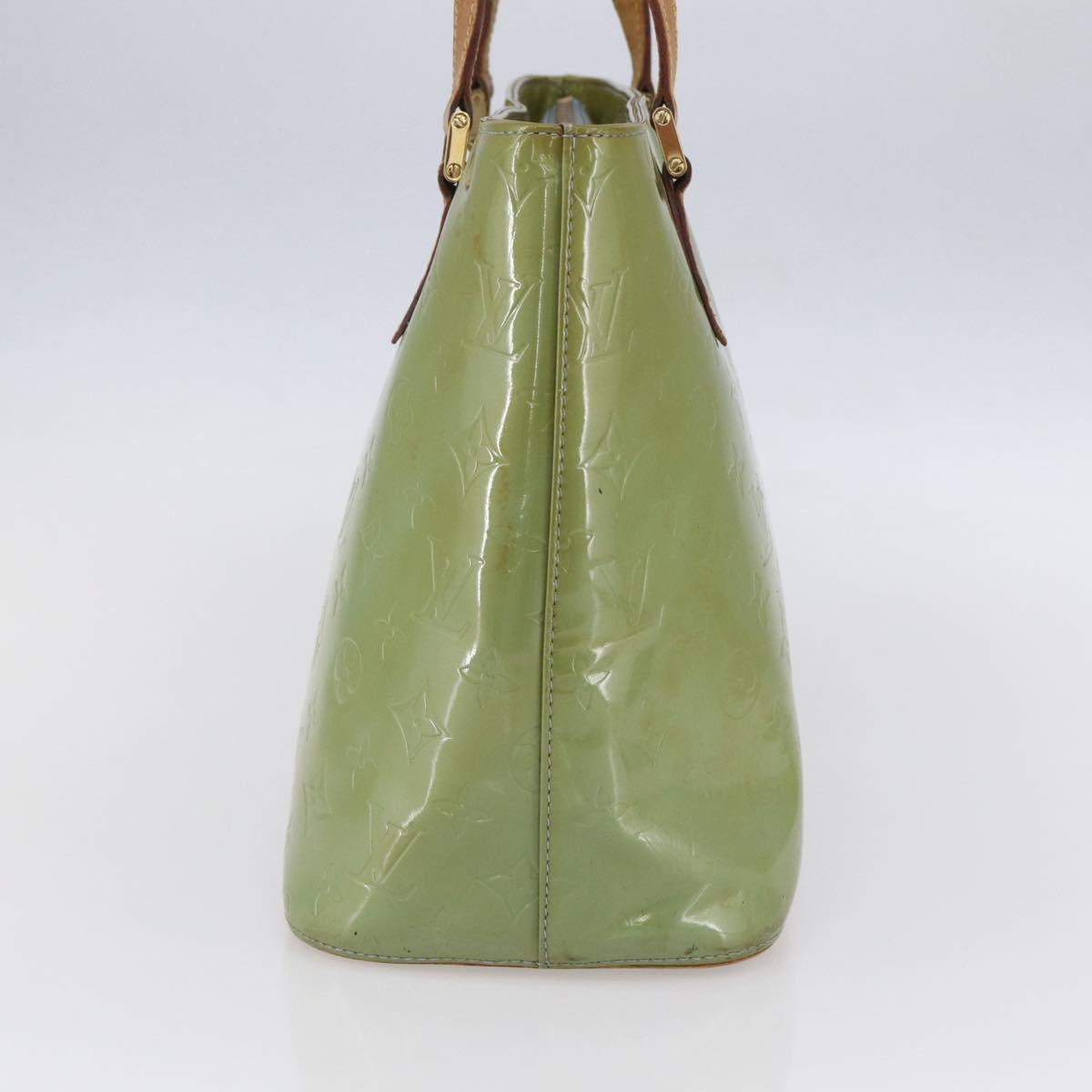 LOUIS VUITTON Monogram Vernis Houston Hand Bag Baby Blue M91005 LV Auth 155017