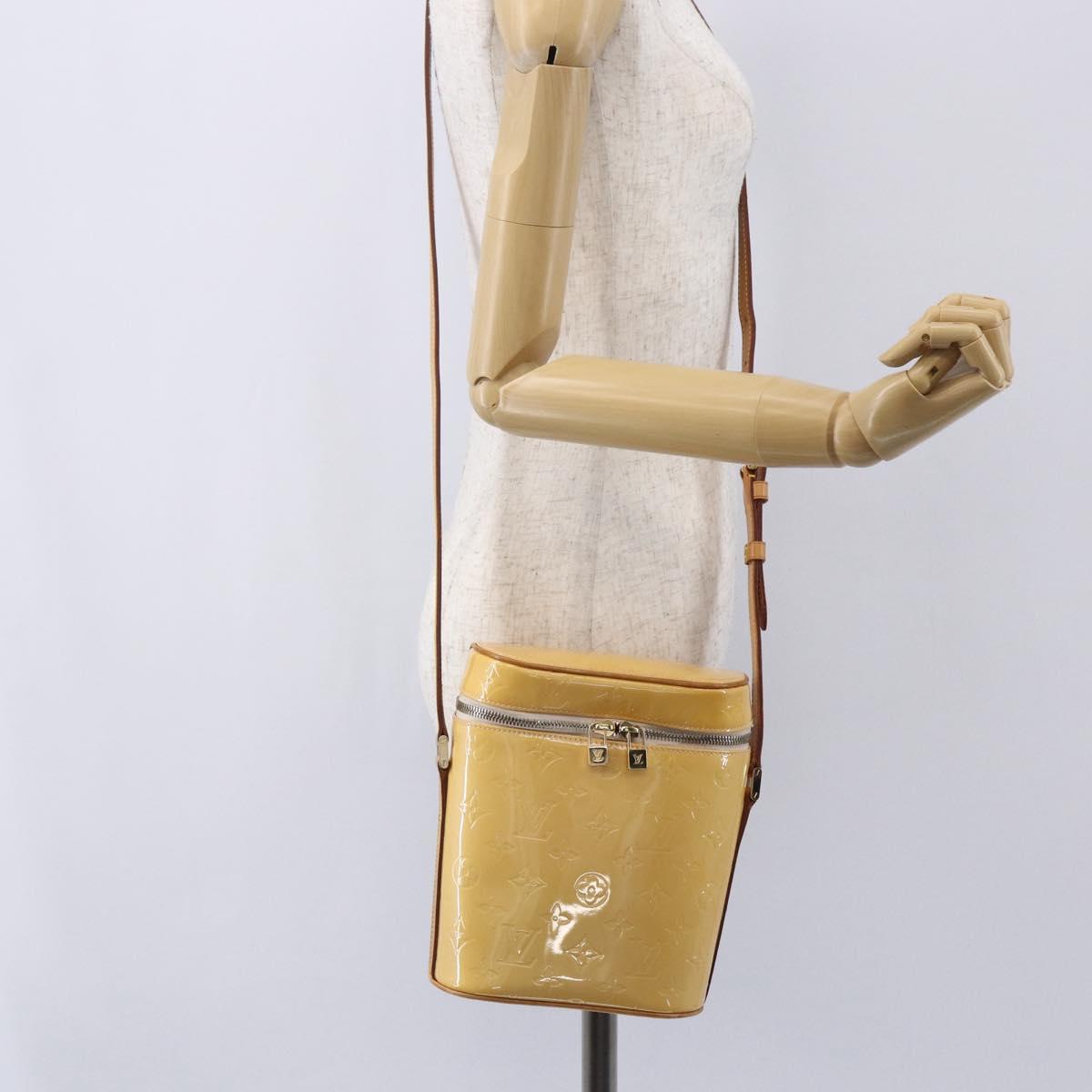 LOUIS VUITTON Vernis Sullivan Vertical Bag Marshmallow Pink M91298 Auth 155018