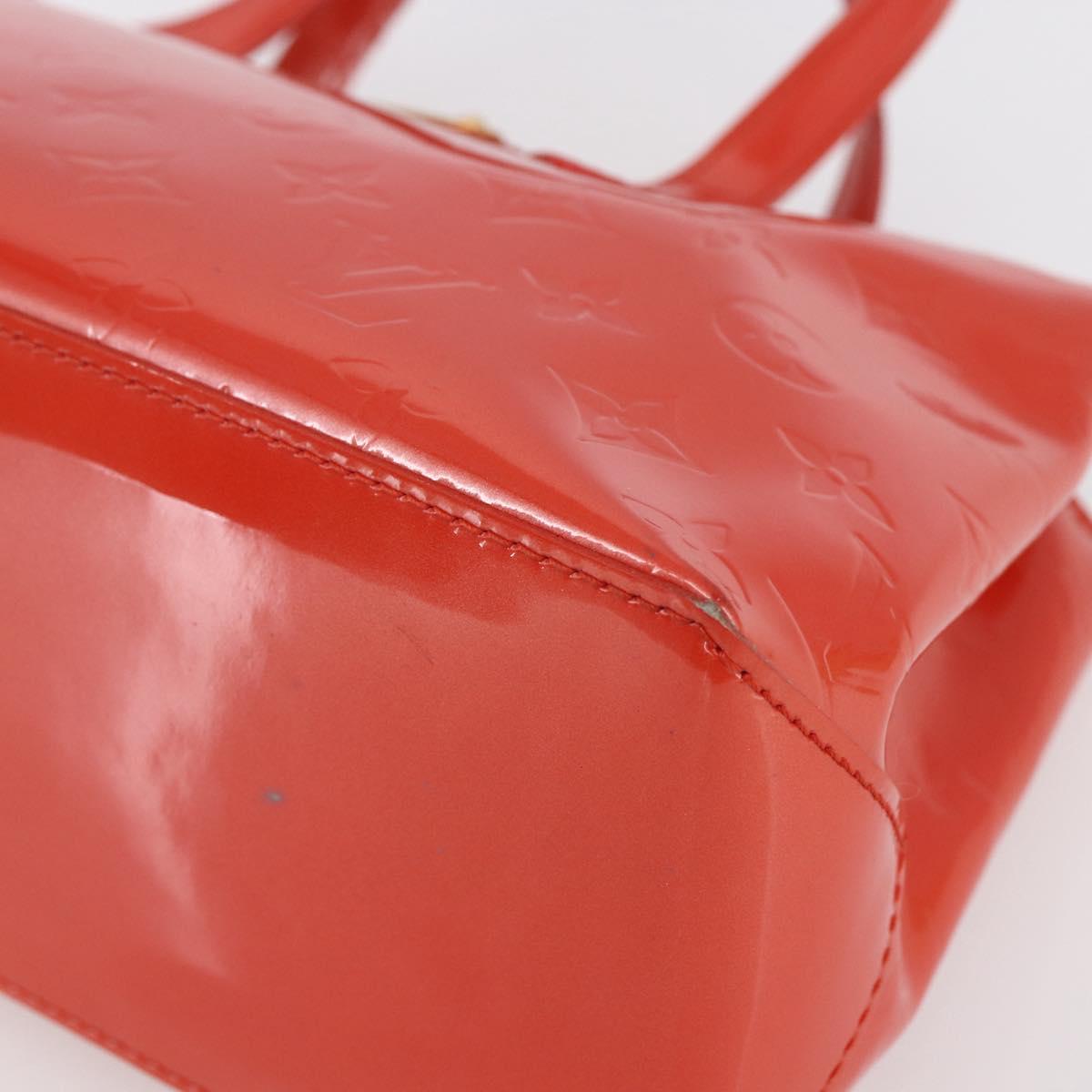 LOUIS VUITTON Vernis Bluebird Wilshire PM Bag Orenge Sunset M93644 Auth 155019