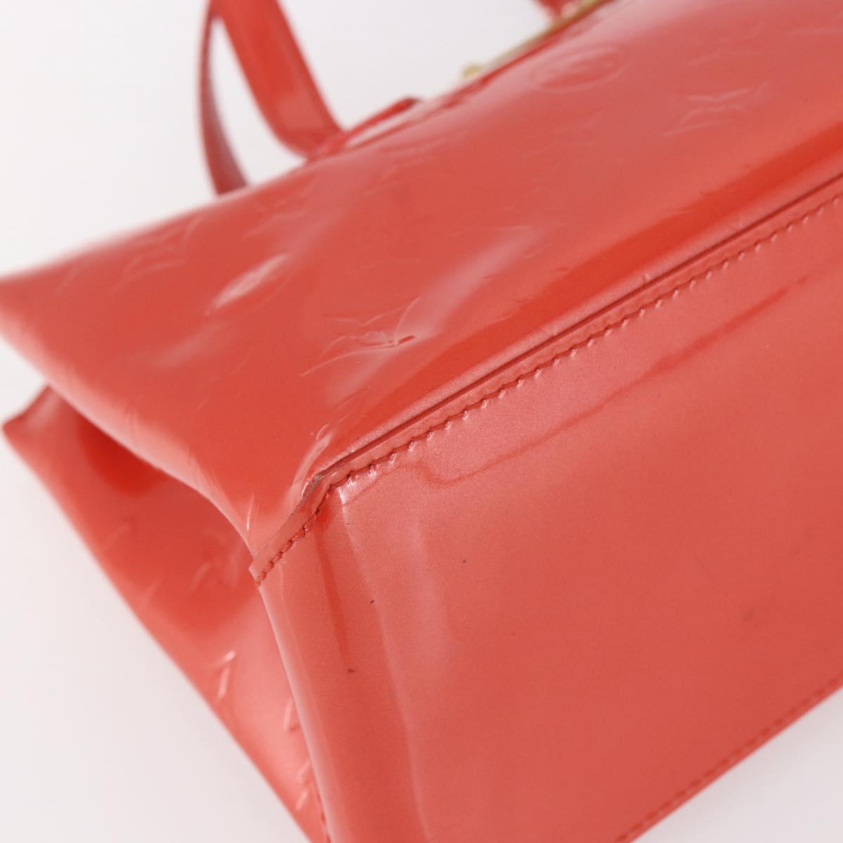 LOUIS VUITTON Vernis Bluebird Wilshire PM Bag Orenge Sunset M93644 Auth 155019