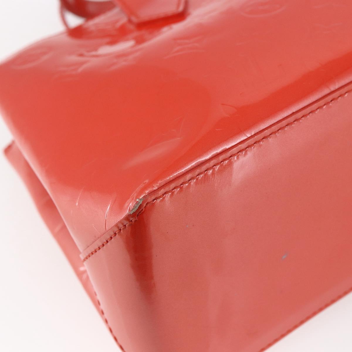 LOUIS VUITTON Vernis Bluebird Wilshire PM Bag Orenge Sunset M93644 Auth 155019