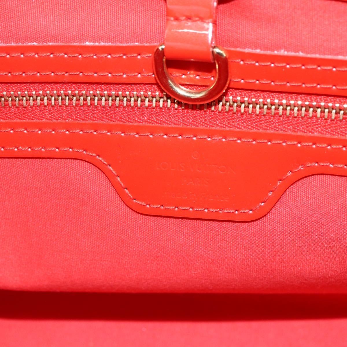 LOUIS VUITTON Vernis Bluebird Wilshire PM Bag Orenge Sunset M93644 Auth 155019