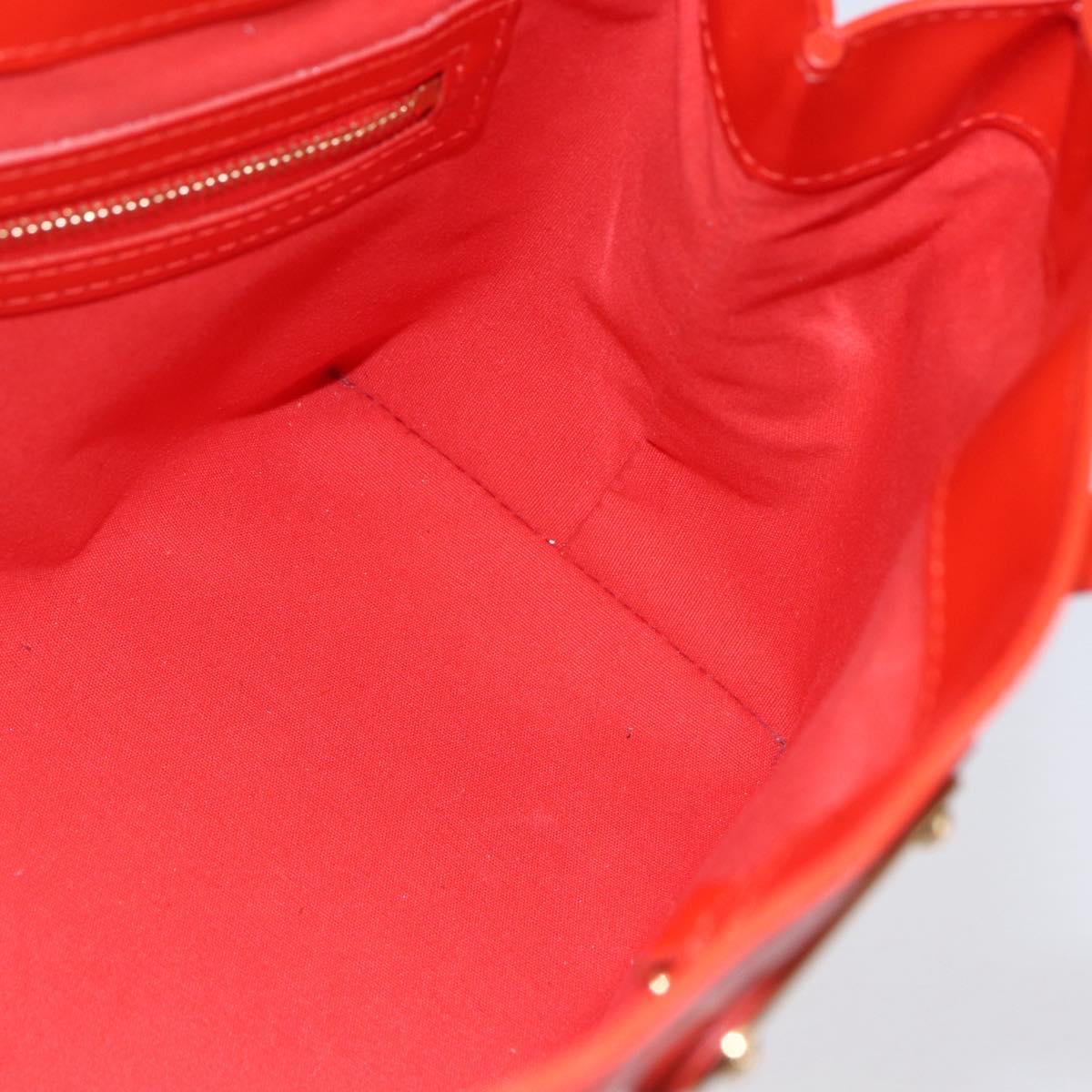 LOUIS VUITTON Vernis Bluebird Wilshire PM Bag Orenge Sunset M93644 Auth 155019